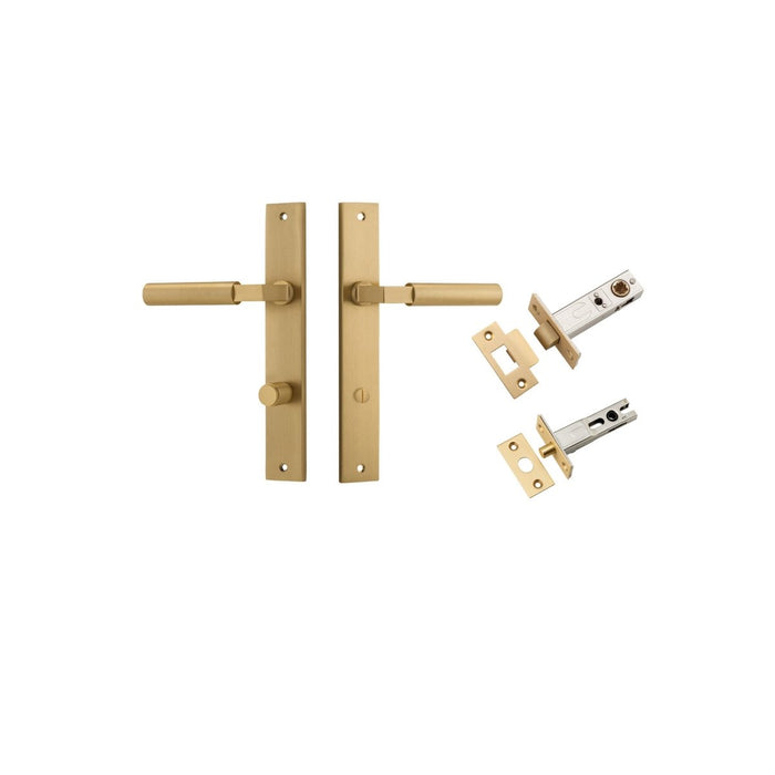 IVER Berlin Solid Brass Rectangular Backplate Door Handle – Multiple Finishes Available - Entry - Point - 15250KPRIV60 - Iver