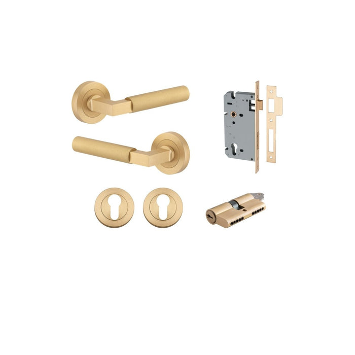 IVER Berlin Solid Brass Round Rose Door Handle – Multiple Finishes Available - Entry - Point - 0453KENTR60KK - Iver