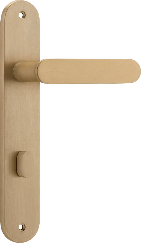 IVER Bronte Solid Brass Oval Plate Door Handle – Multiple Finishes Available - Entry - Point - 15264P85 - Iver