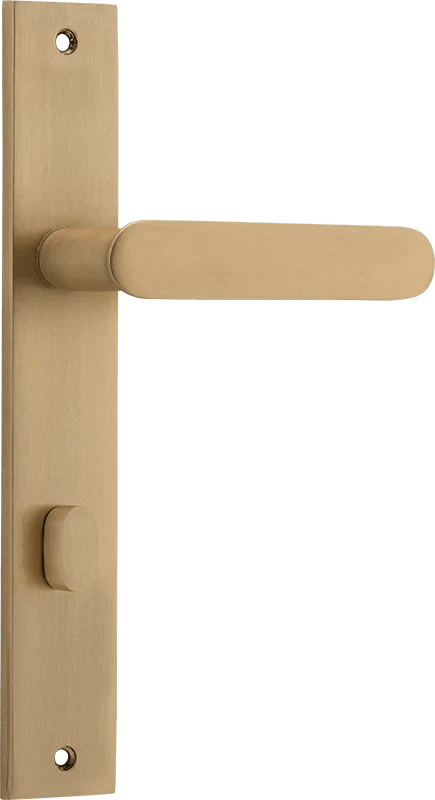 IVER Bronte Solid Brass Rectangular Backplate Door Handle – Multiple Finishes Available - Entry - Point - 15248P85 - Iver