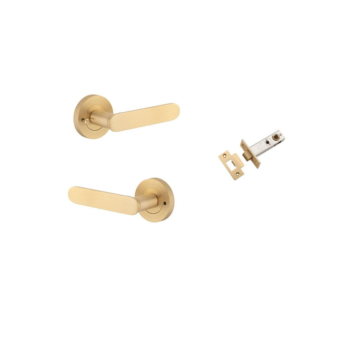 IVER Bronte Solid Brass Round Rose Door Handle – Multiple Finishes Available - Entry - Point - 0452KIBPRIV60 - Iver
