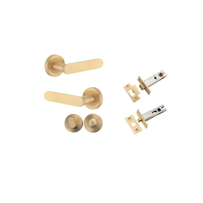 IVER Bronte Solid Brass Round Rose Door Handle – Multiple Finishes Available - Entry - Point - 0452KPRIV60 - Iver