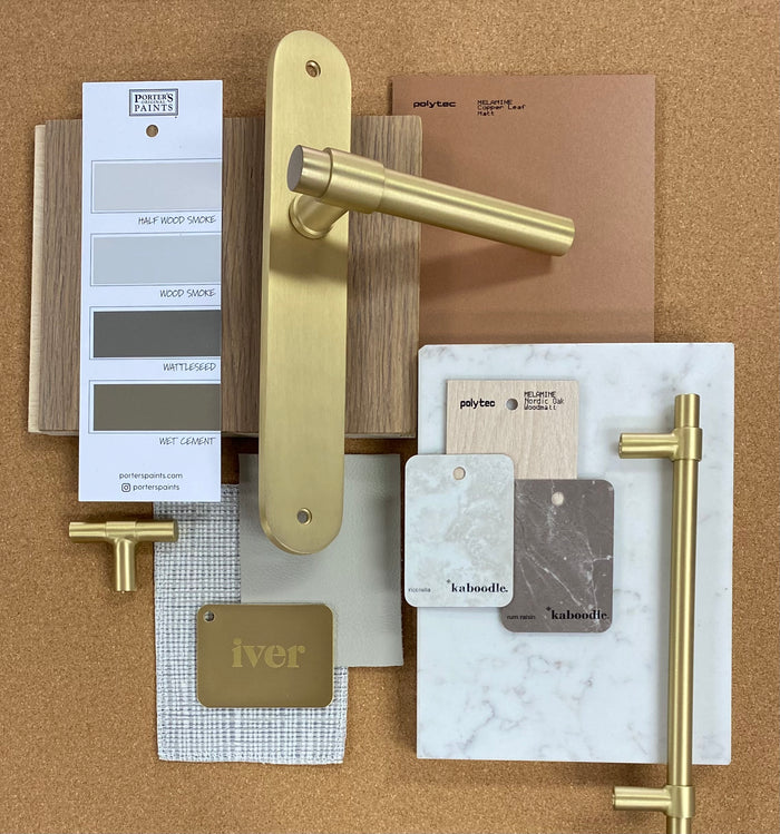 IVER Helsinki Solid Brass Oval Backplate Door Handle – Multiple Finishes Available
