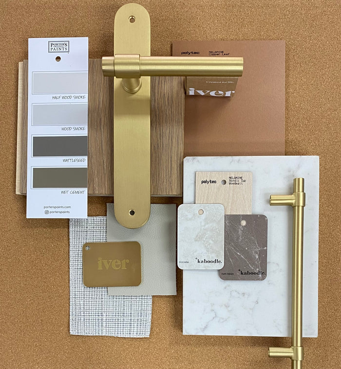 IVER Helsinki Solid Brass Oval Backplate Door Handle – Multiple Finishes Available