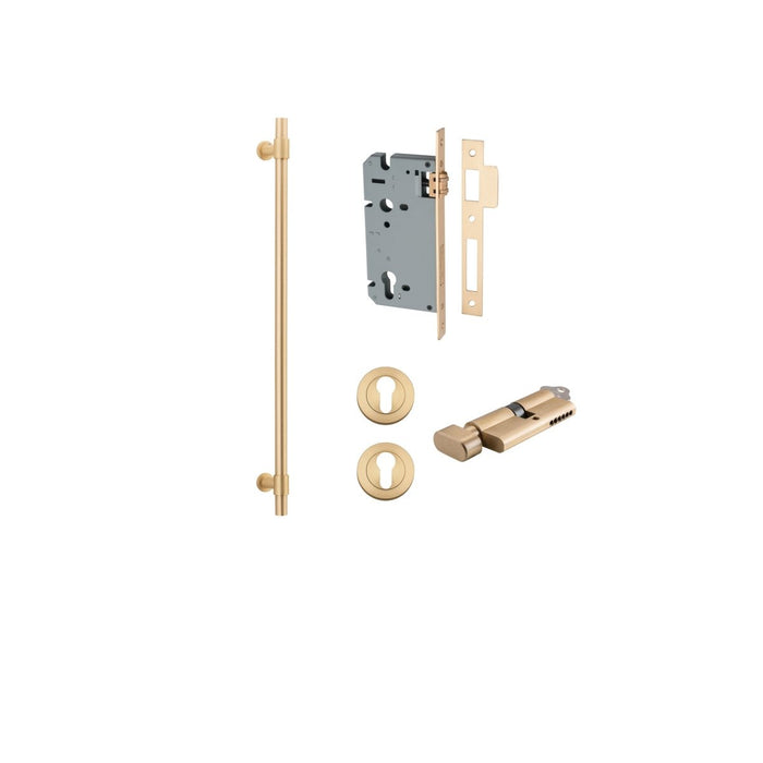 Brushed Brass / 600mm CTC / Entrance Kit (Key/Turn)
