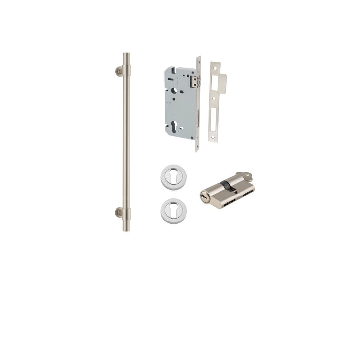 Satin Nickel / 450mm CTC / Entrance Kit (Key/Key)