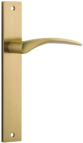 IVER Oxford Solid Brass Rectangular Plate Door Handle – Multiple Finishes Available - Entry - Point - 15704 - Iver
