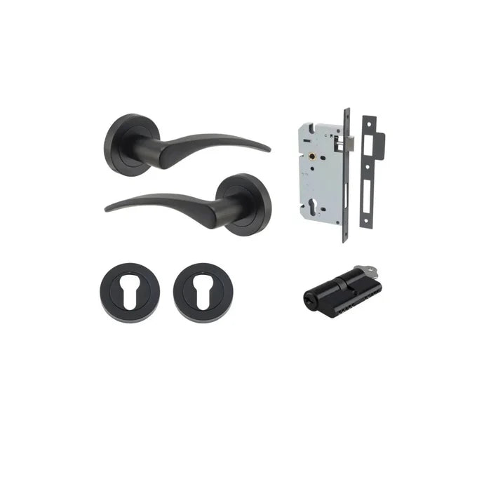 Matt Black / Key/Key Entrance Kit (Lock & Key Cylinder)