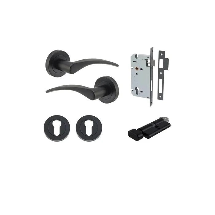 Matt Black / Key/Turn Entrance Kit (Lock & Key Cylinder)
