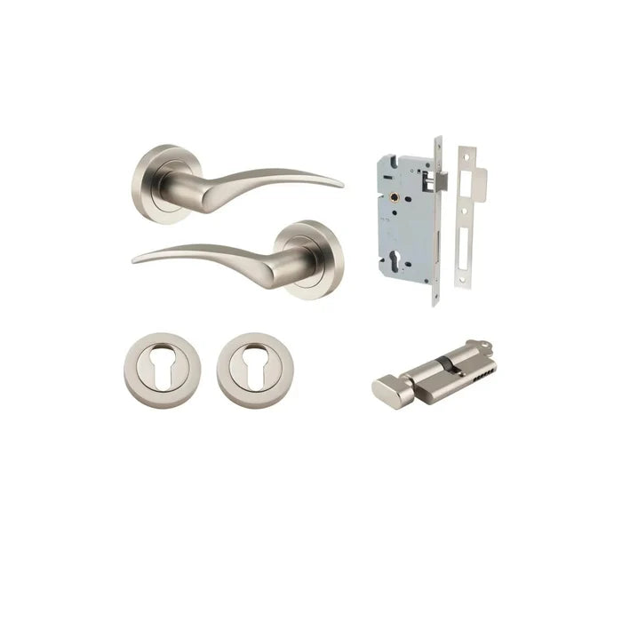 Satin Nickel / Key/Turn Entrance Kit (Lock & Key Cylinder)