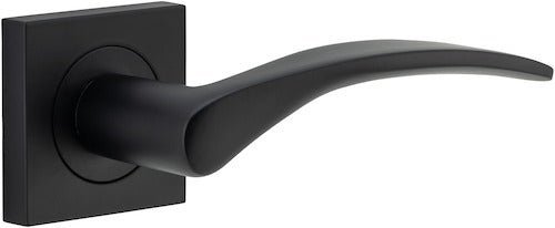IVER Oxford Solid Brass Square Rose Door Handle – Multiple Finishes Available - Entry - Point - 0459 - Iver