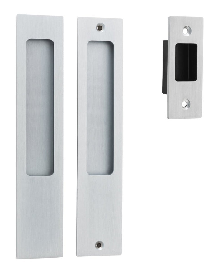IVER Rectangular Sliding Door Pull Passage Kit - Multiple Finishes Available - Entry - Point - 21415 - Iver