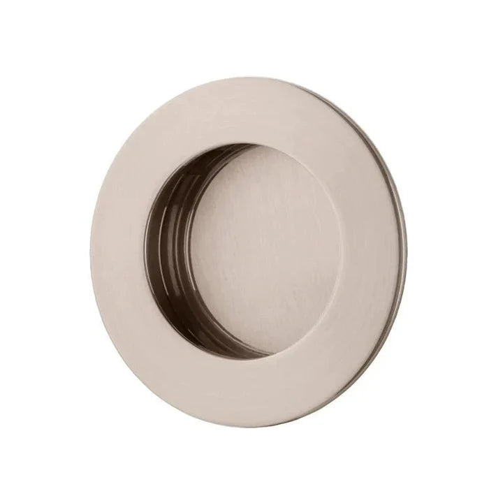 IVER Round Brass Sliding Flush Pull - Multiple Finishes Available - Entry - Point - 21795 - Iver