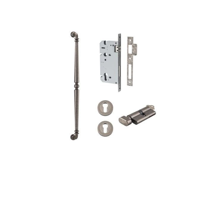 Distressed Nickel / 600mm / Entrance Kit (Key/Turn)