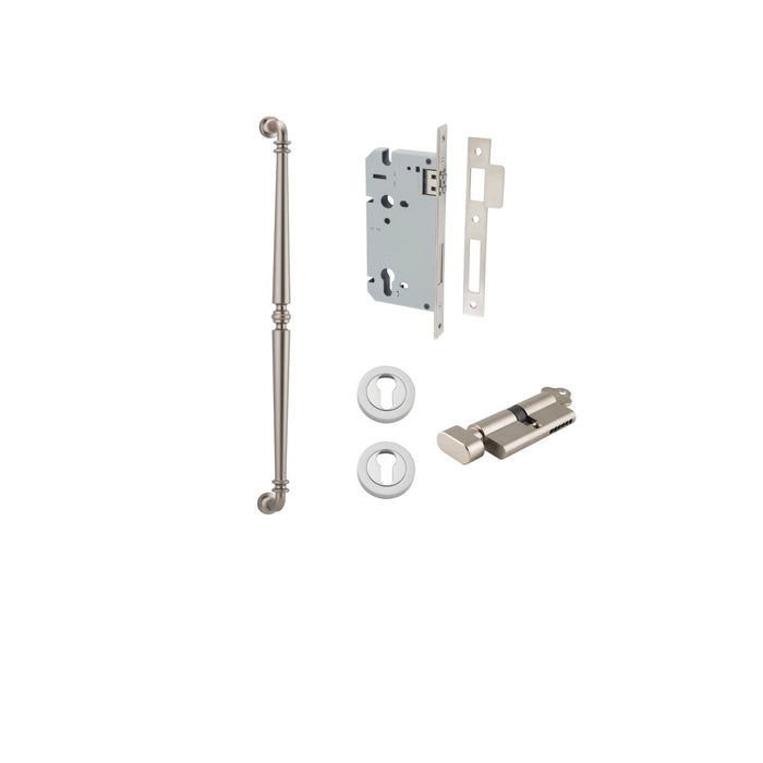 Satin Nickel / 600mm / Entrance Kit (Key/Turn)