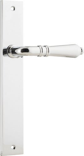 IVER Sarlat Solid Brass Rectangular Plate Door Handle – Multiple Finishes Available - Entry - Point - 11700 - Iver