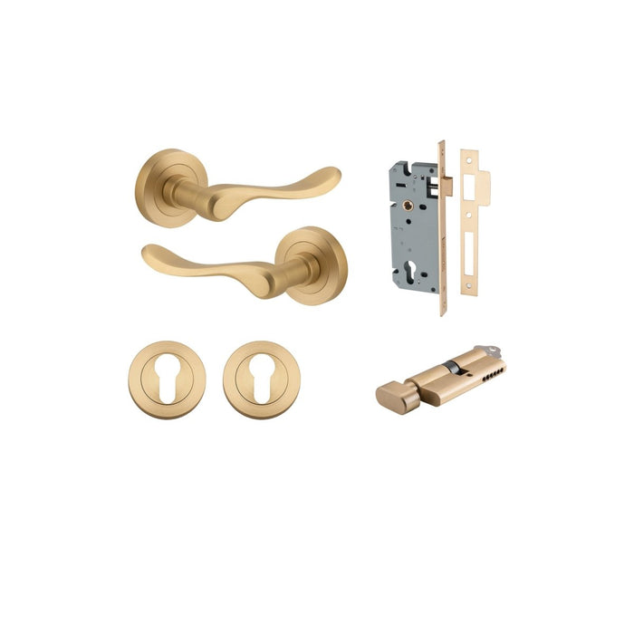 Brushed Brass / Key/Turn Entrance Kit (Lock & Key Cylinder Included)