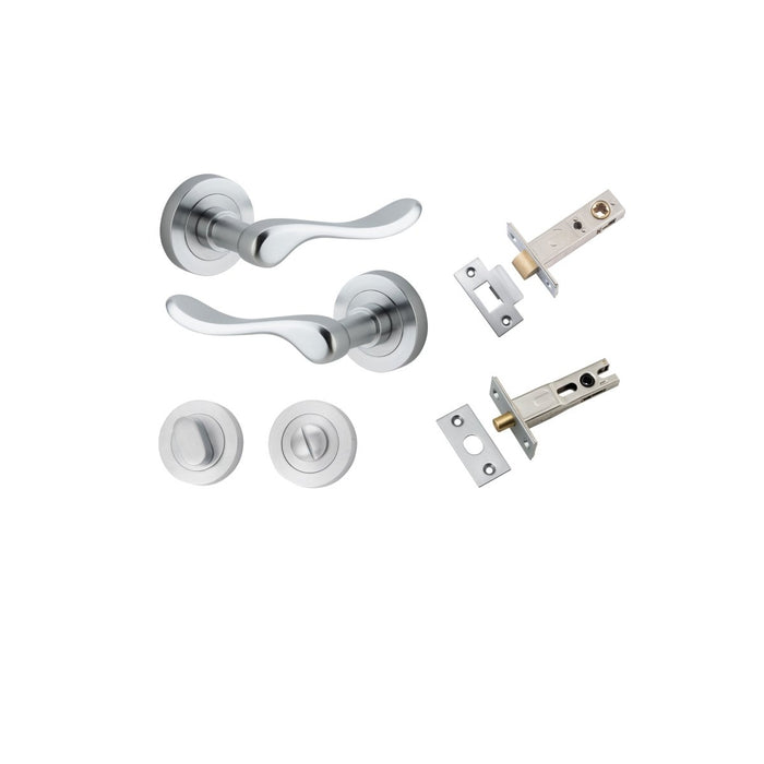 Brushed Chrome / Privacy Set (Latch & Bolt Included)