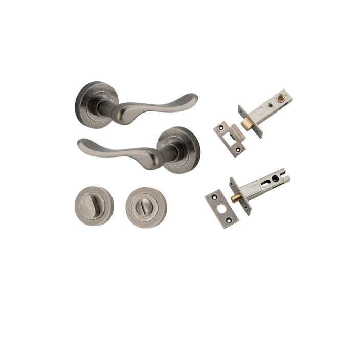 Distressed Nickel / Privacy Set (Latch & Bolt Included)