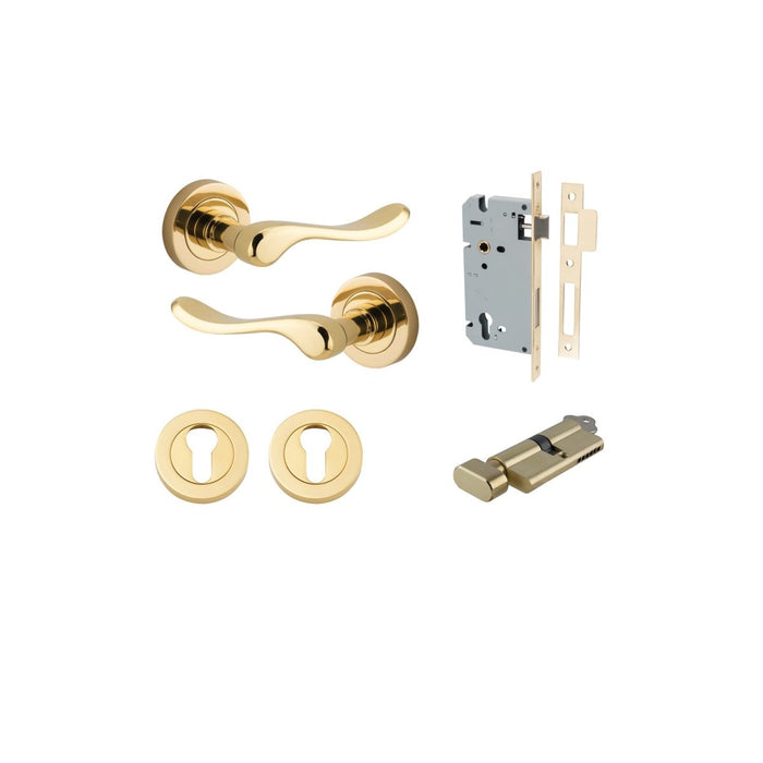 Polished Brass / Key/Turn Entrance Kit (Lock & Key Cylinder Included)