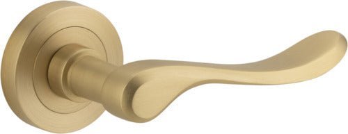 IVER Stirling Solid Brass Round Rose Door Handle – Multiple Finishes Available - Entry - Point - 20796 - Iver