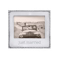 JUST MARRIED 5x7 Beaded Frame