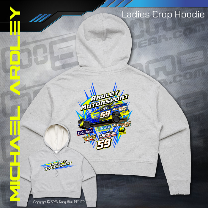 Ladies Crop Hoodie - Ardley Motorsport