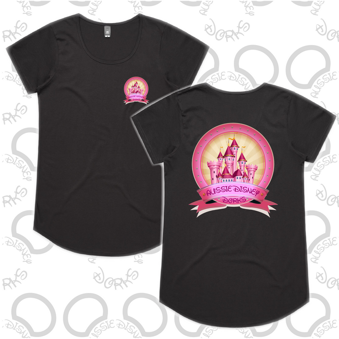 Ladies Pink Castle Logo Tee