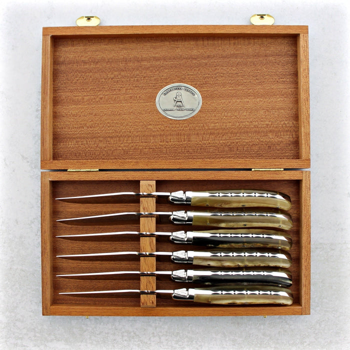 Laguiole Forged Steak Knives - Ram Horn