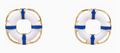 Life Buoy Stud Earrings