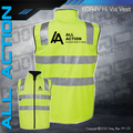 Lime/Black Hi Vis Reversible Vest - All Action Concrete