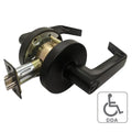 LOCKTON DDA '6000 Series' LEVERSET - DOUBLE CYLINDER SET (70mm B/Set) - BLACK