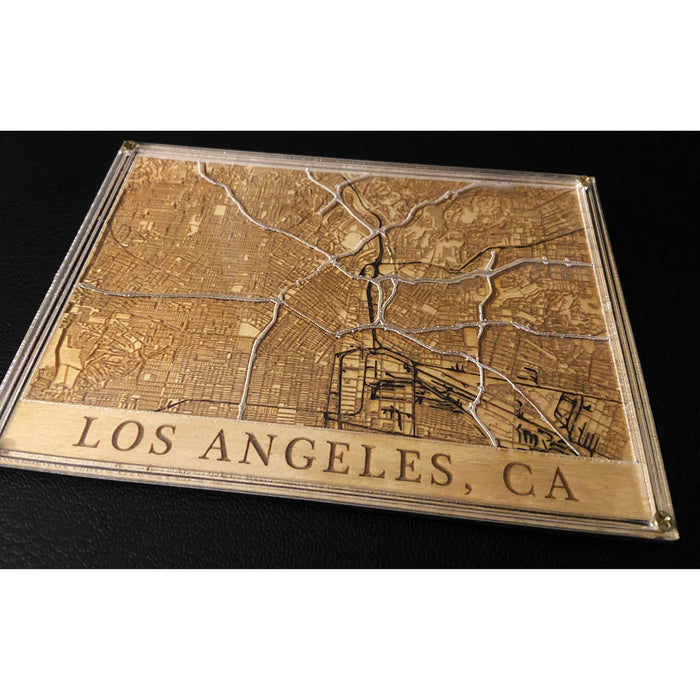 Los Angeles, CA Wood Layer Map - Glowforge
