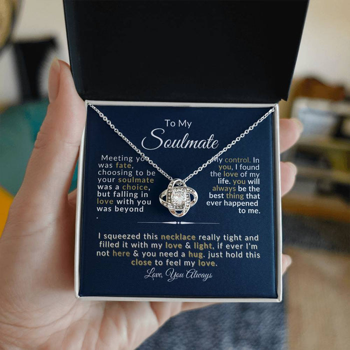 Love Knot Necklace for Soulmate - Romantic Gift - Anniversary Jewelry