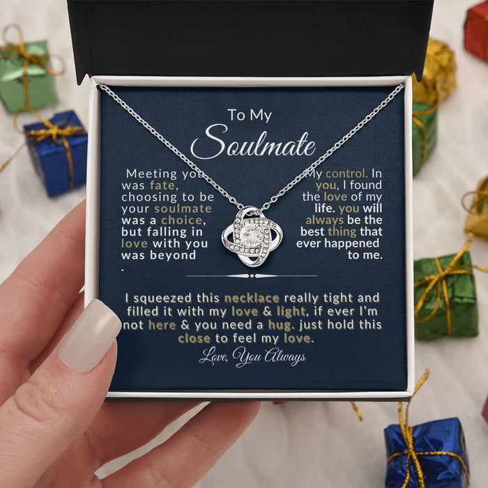 Love Knot Necklace for Soulmate - Romantic Gift - Anniversary Jewelry