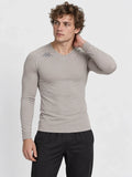 Remera Termica Kappa Kombat Skin Bongv Gris Lt-Off Blanco — vista principal