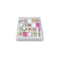 Mahjong White Scalloped Cocktail Napkin Box Set