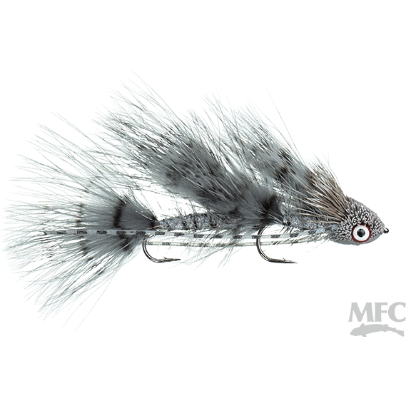 MFC Galloup's Barred Mini Dungeon silvery grey barred streamer fly