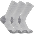 Carhartt midweight cotton blend crew socks in grey, three pack