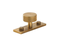 MIX Straight Knurled Cabinet Knob & Backplate By Armac Martin