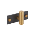 MIX Straight Knurled Single Horizontal Wall Hook - Mixed Finish