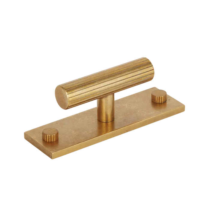 MIX Straight Knurled T-bar Handle & Backplate By Armac Martin