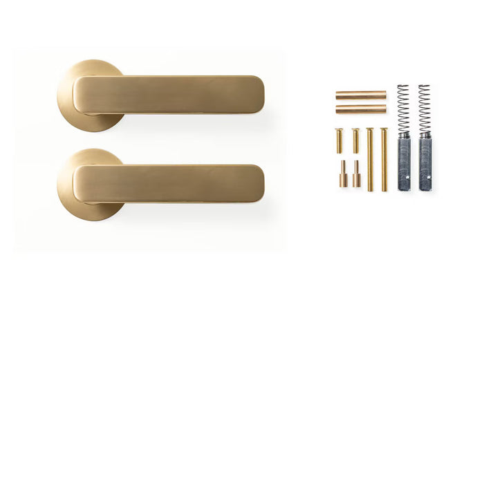 Lever Set Only / Brushed Satin Brass