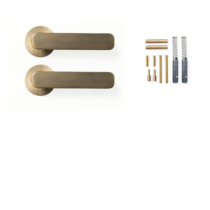 Lever Set Only / Dark Brushed Brass