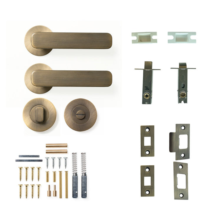Privacy Set - Tubular / Dark Brushed Brass