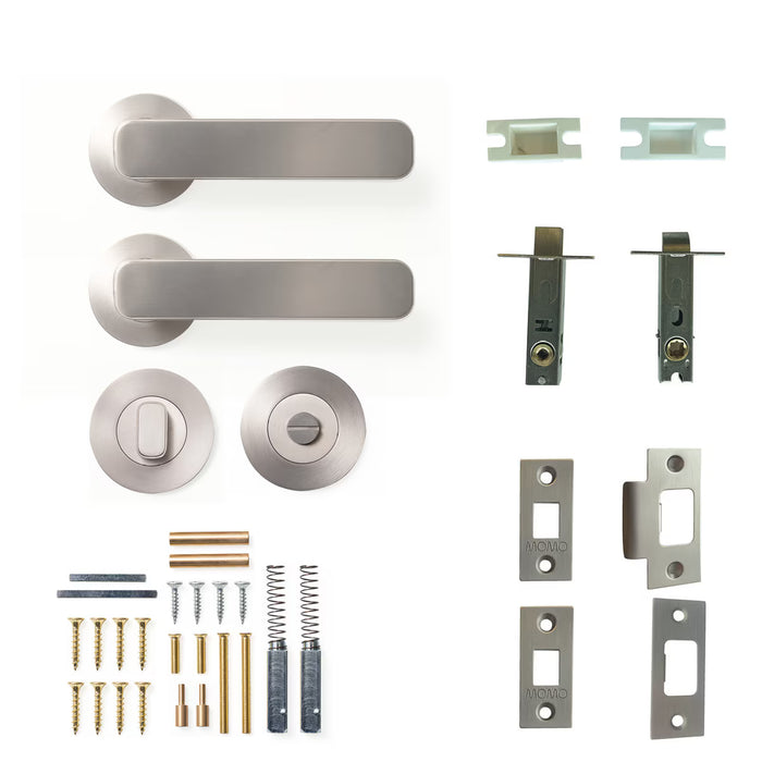 Privacy Set - Tubular / Dull Brushed Nickel