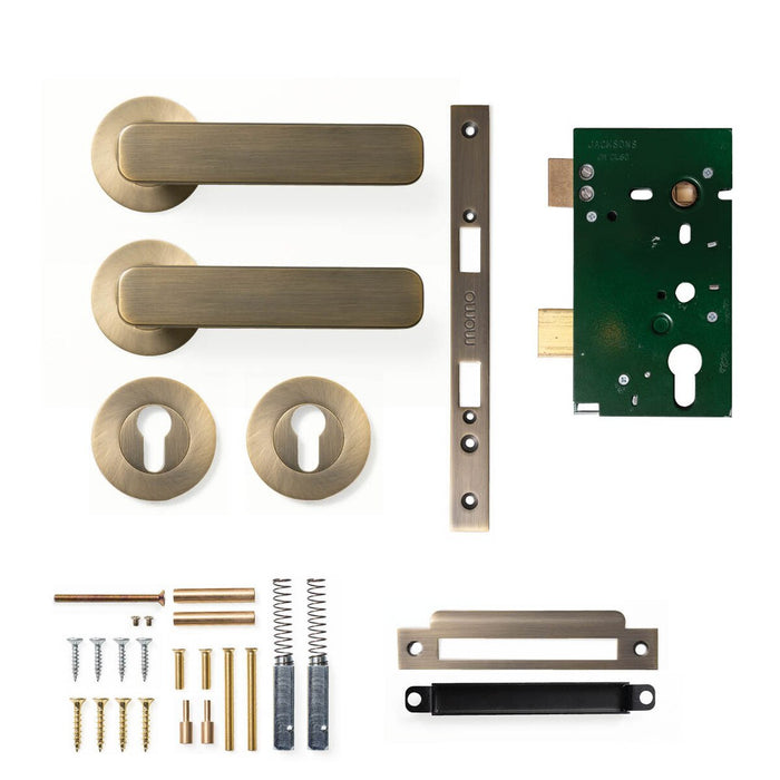 Entrance Set / Dark Brushed Brass