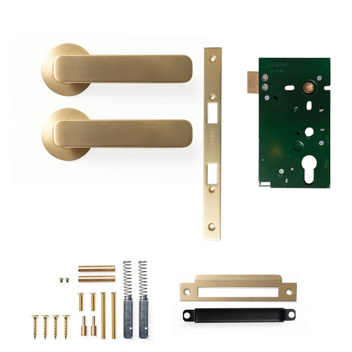 Passage Set - Mortice / Brushed Satin Brass