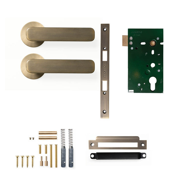Passage Set - Mortice / Dark Brushed Brass