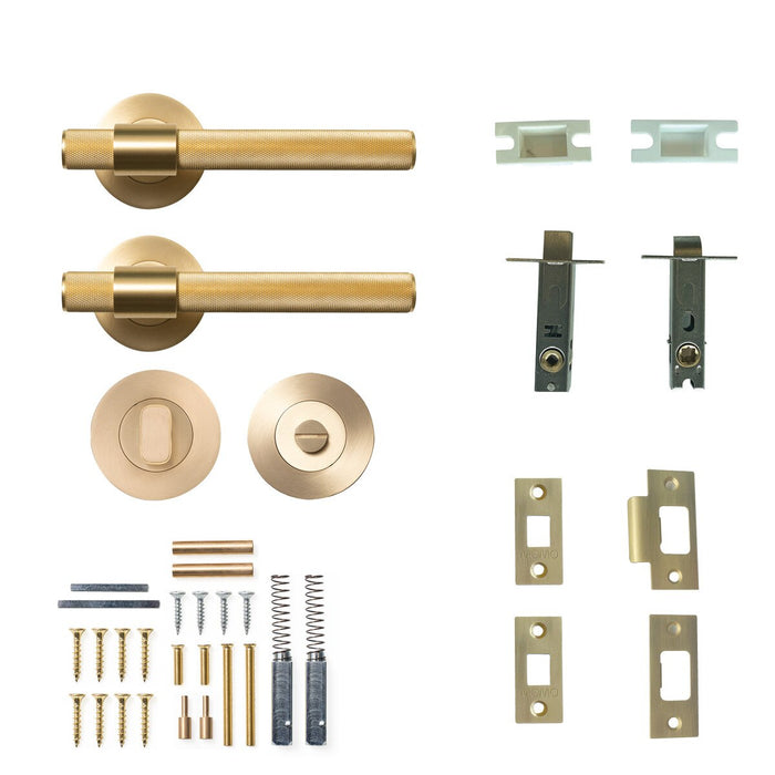 Privacy Set - Tubular / Brushed Satin Brass